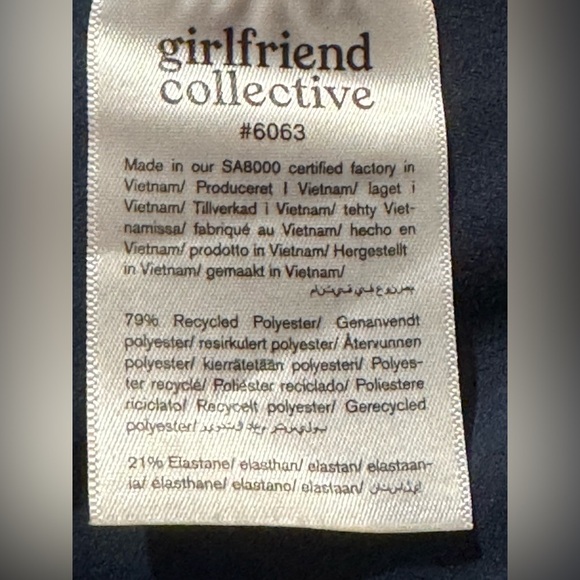Girlfriend Collective Tommy Dress Navy Blue Size Large Activewear Casual - Picture 12 of 12